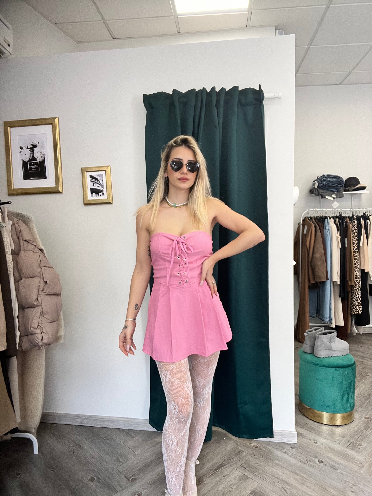 Collant pizzo bianca