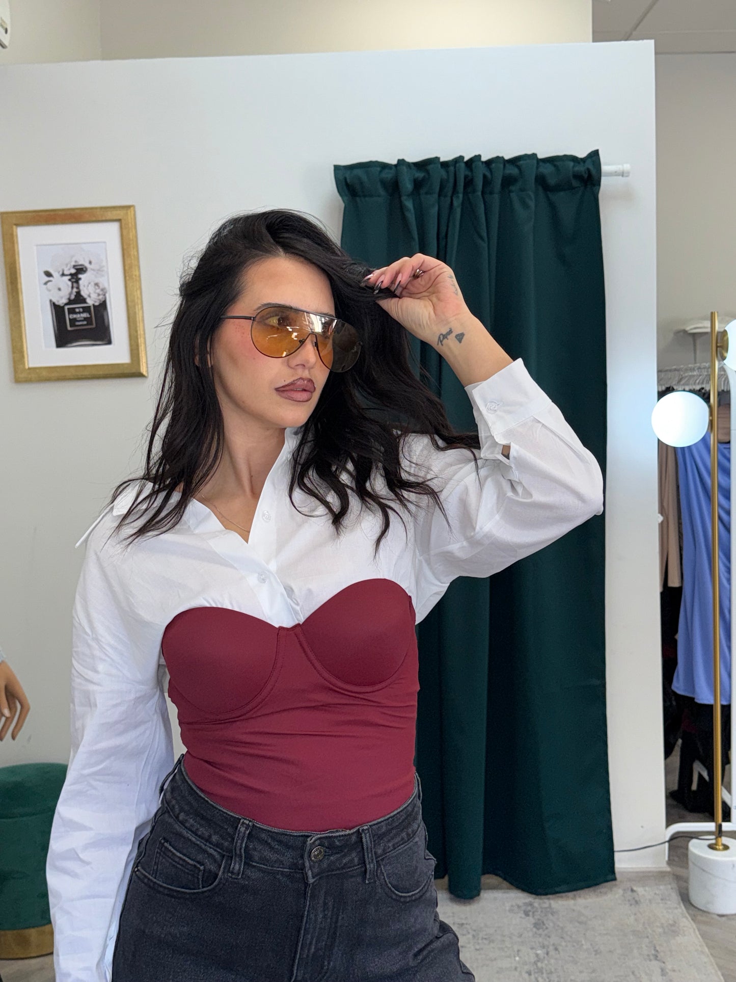 Body contenitivo bordeaux