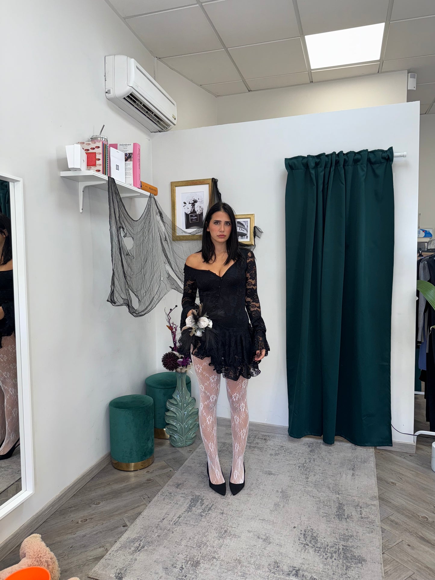 Collant pizzo bianca