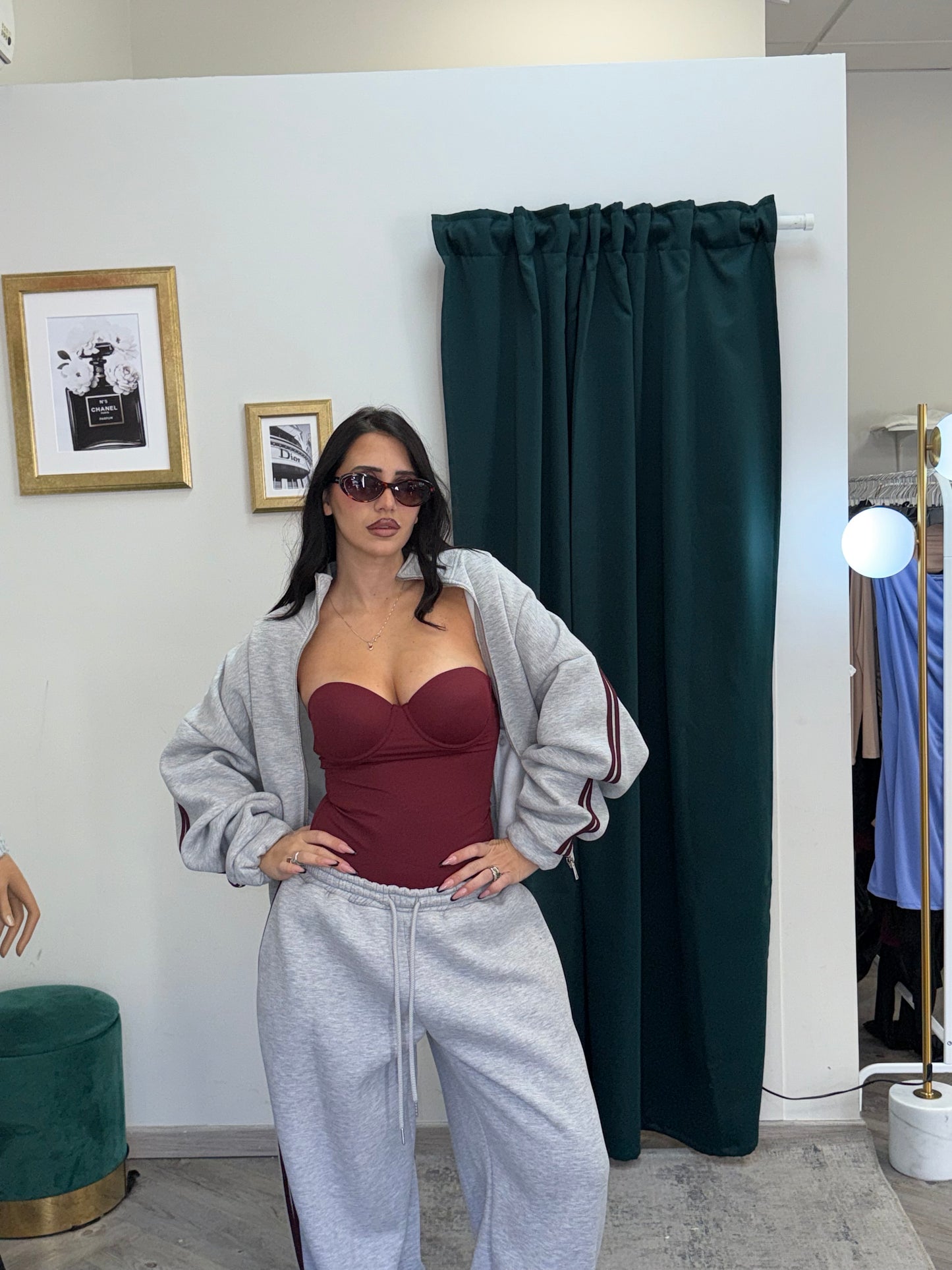 Body contenitivo bordeaux