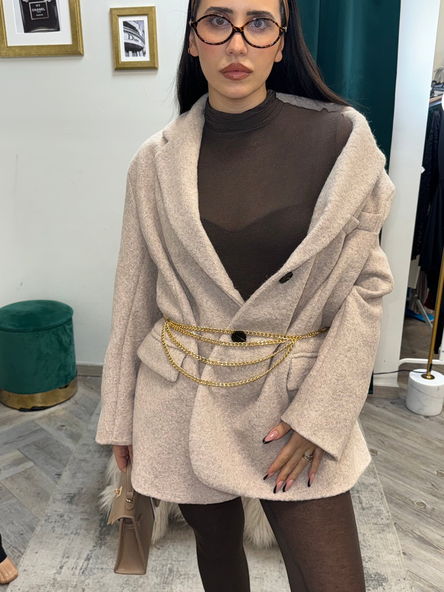 Maglia misto cashmere brown