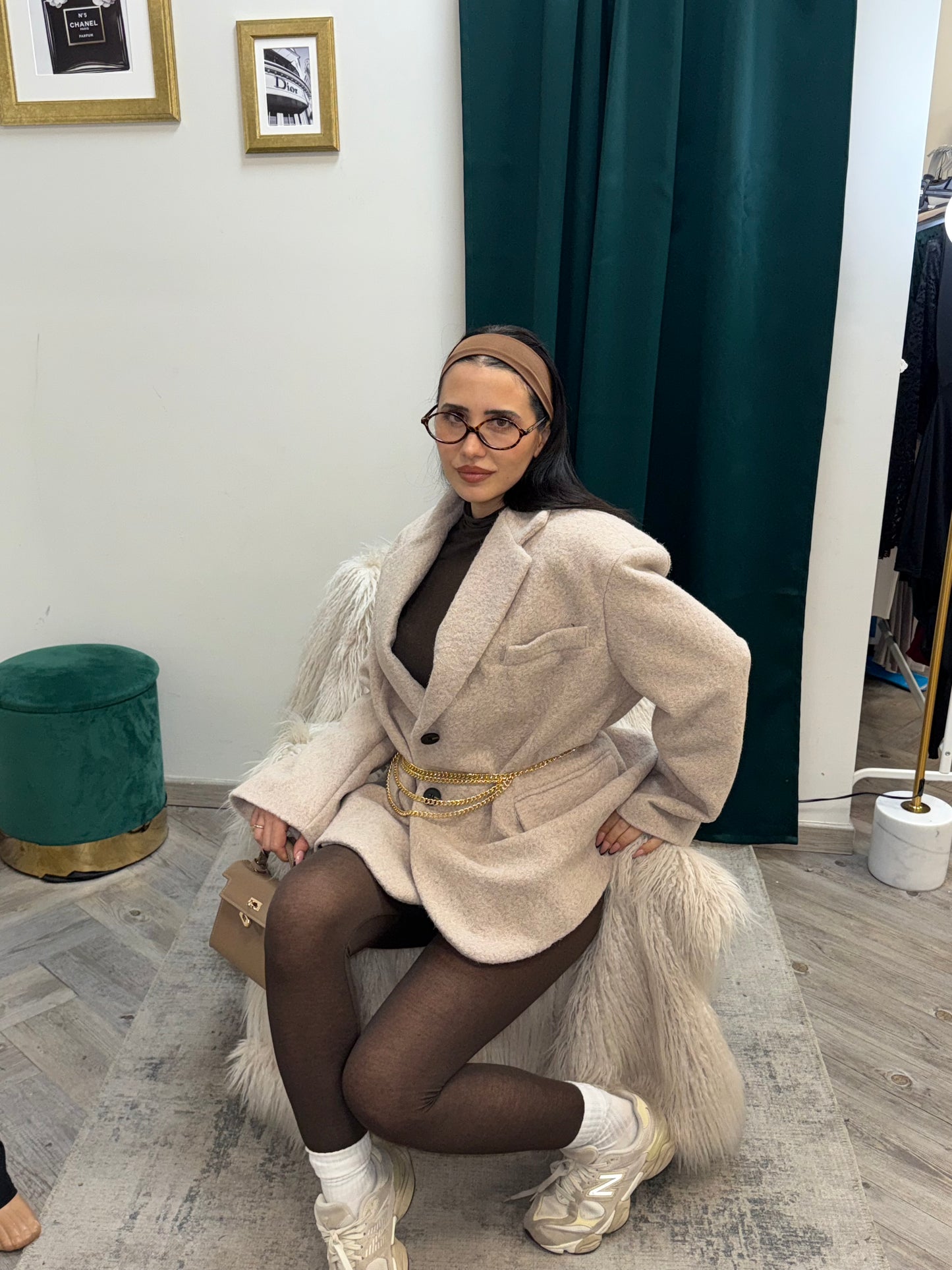 Leggins misto cashmere brown