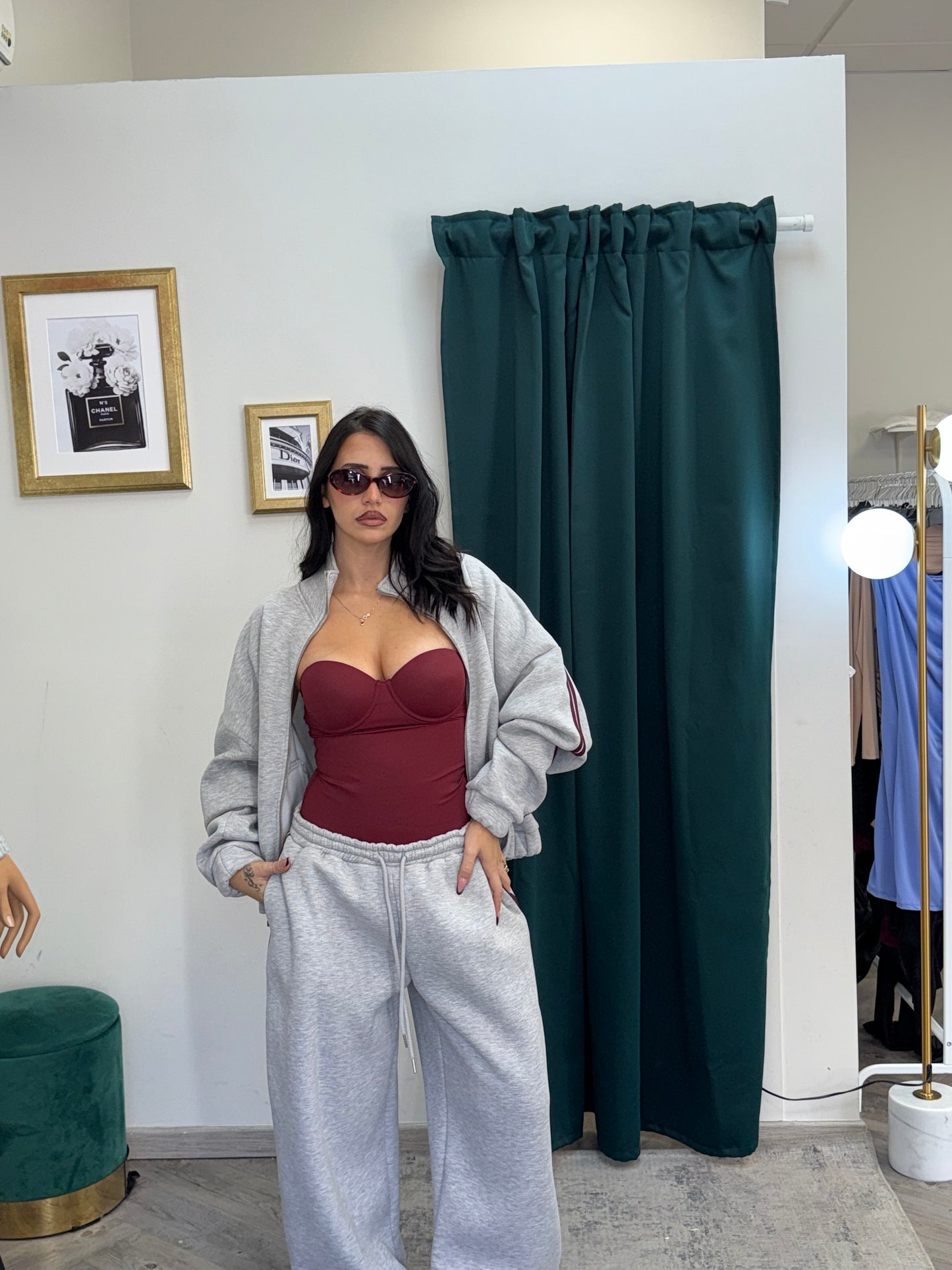 Body contenitivo bordeaux