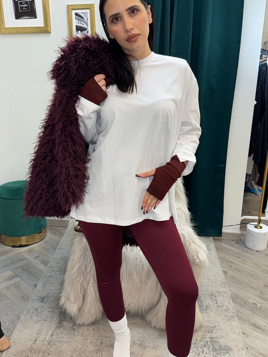 Leggins bordeaux push up