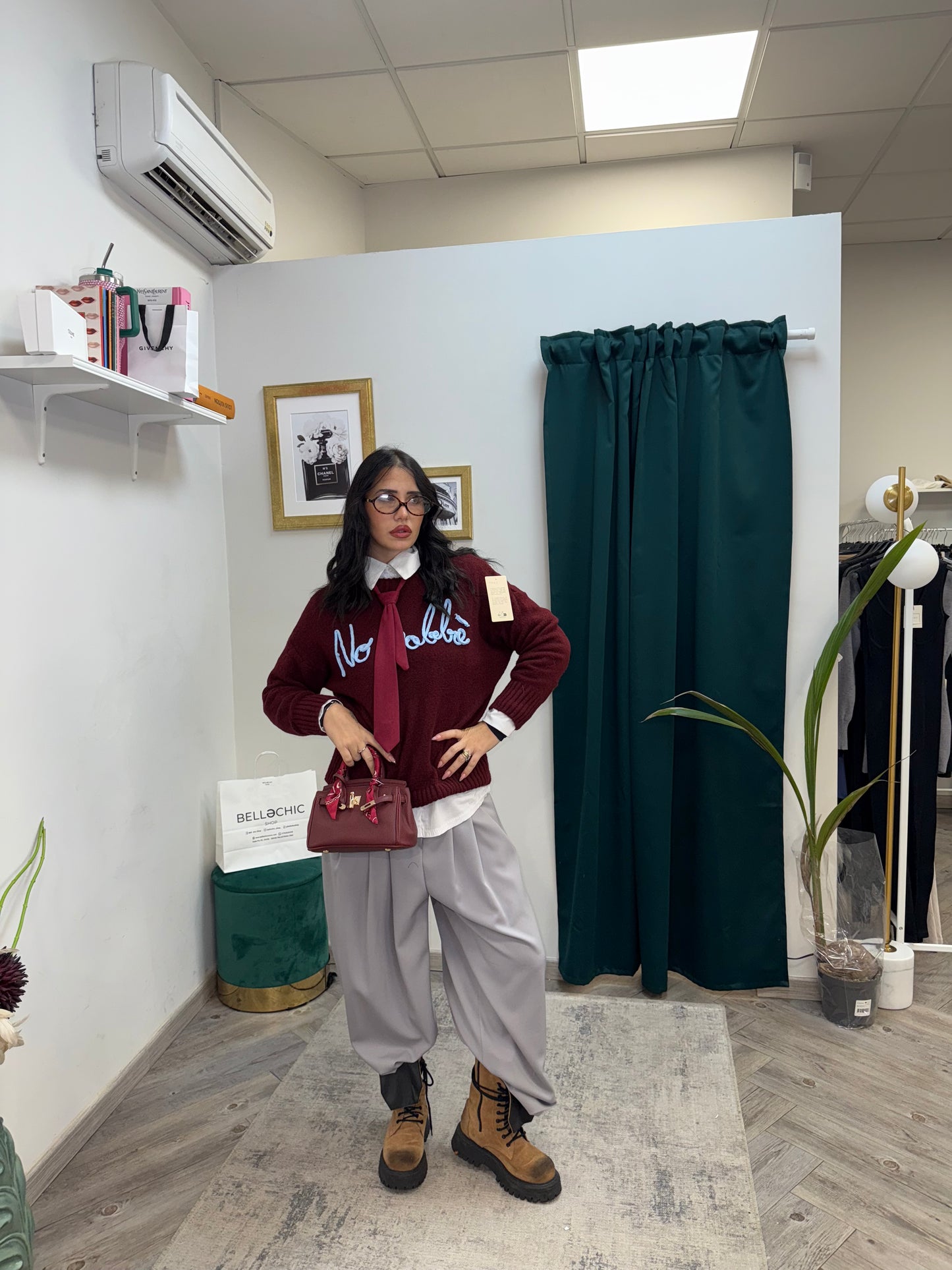 Pull No vabbè bordeaux