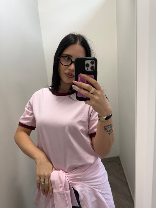 New t shirt 100% cotone pink
