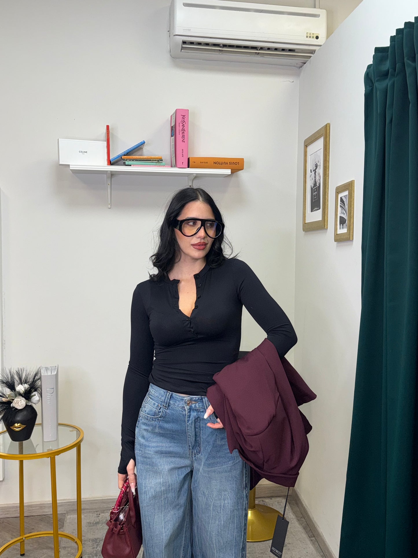 Maglia basic bottoncini